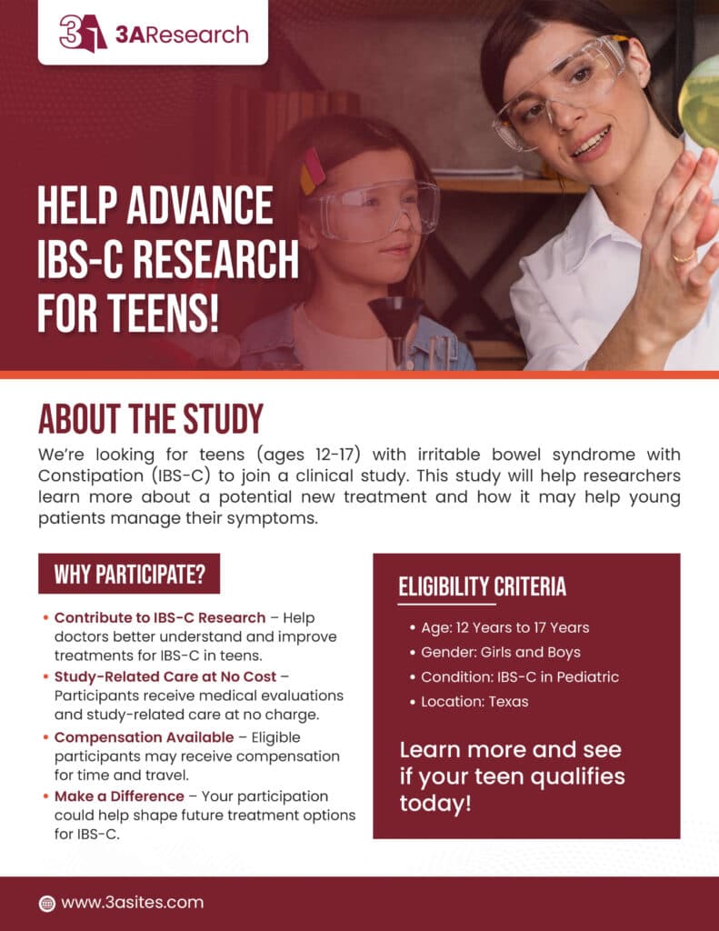 Irritable Bowel Syndrome study flyer